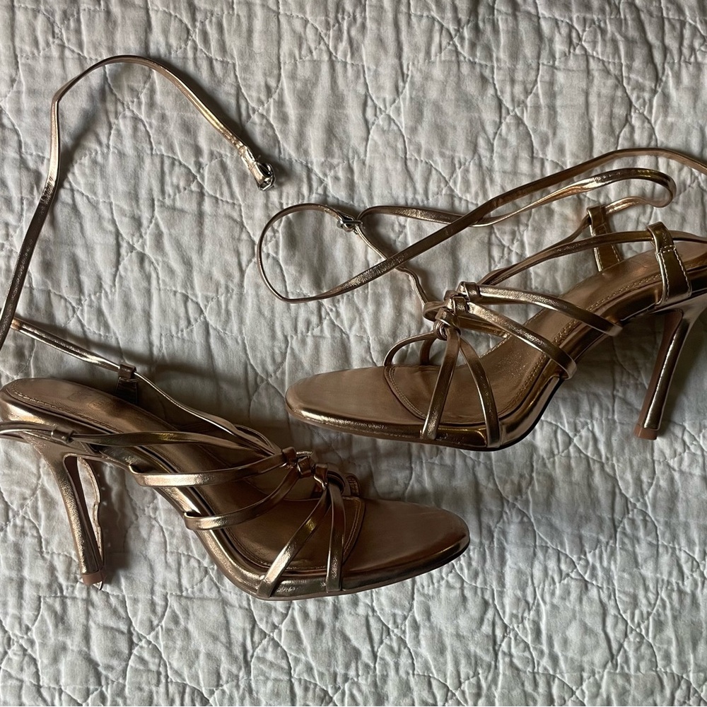 ASOS Rose Gold Strappy Heels